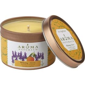 RELAXING AROMATHERAPY by Relaxing Aromatherapy ONE 2.5x1.75 inch TIN SOY AROMATHERAPY CANDLE.COMBINES THE ESSENTIAL OILS OF LAVENDER AND TANGERIN